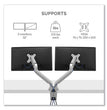 Platinum Series Dual Monitor Arm, For 27" Monitors, 360 deg Rotation, 45 deg Tilt, 180 deg Pan, Silver, Supports 20 lb OrdermeInc OrdermeInc