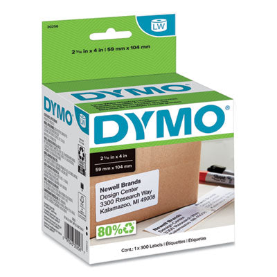 DYMO LabelWriter Shipping Labels, 2.31" x 4", White, 300 Labels/Roll