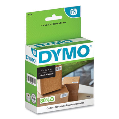 DYMO LabelWriter Multipurpose Labels, 1" x 2.12", White, 500 Labels/Roll