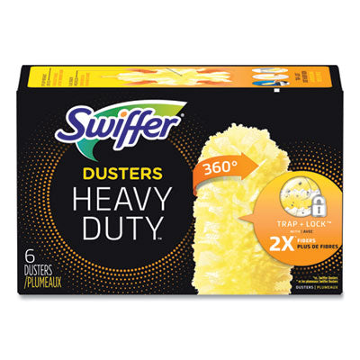 PROCTER & GAMBLE Heavy Duty Dusters Refill, Dust Lock Fiber, Yellow, 6/Box, 4 Boxes/Carton