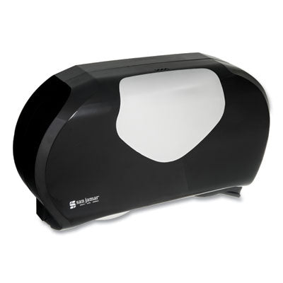 Twin 9" Jumbo Bath Tissue Dispenser, Summit, 20.07 x 5.88 x 11.9, Black/Faux Stainless Steel OrdermeInc OrdermeInc