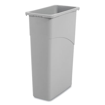 Slim Waste Container, 23 gal, Plastic, Gray OrdermeInc OrdermeInc