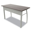 Trento Line Rectangular Desk, 47.25" x 23.63" x 29.5", Mocha/Gray OrdermeInc OrdermeInc