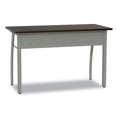 Trento Line Rectangular Desk, 47.25" x 23.63" x 29.5", Mocha/Gray OrdermeInc OrdermeInc