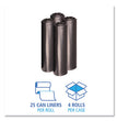 Recycled Low-Density Polyethylene Can Liners, 33 gal, 1.2 mil, 33" x 39", Black, 10 Bags/Roll, 10 Rolls/Carton OrdermeInc OrdermeInc