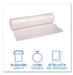 Recycled Low-Density Polyethylene Can Liners, 56 gal, 1.4 mil, 43" x 47", Clear, 10 Bags/Roll, 10 Rolls/Carton OrdermeInc OrdermeInc