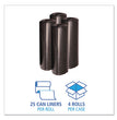 BOARDWALK Recycled Low-Density Polyethylene Can Liners, 60 gal, 1.2 mil, 38" x 58", Black, 10 Bags/Roll, 10 Rolls/Carton