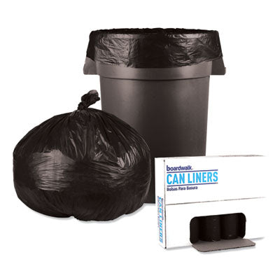 Low-Density Waste Can Liners, 60 gal, 0.65 mil, 38" x 58", Black, 25 Bags/Roll, 4 Rolls/Carton OrdermeInc OrdermeInc