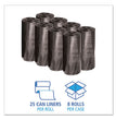 Low-Density Waste Can Liners, 33 gal, 0.5 mil, 33" x 39", Black, 25 Bags/Roll, 8 Rolls/Carton OrdermeInc OrdermeInc