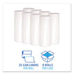 Low-Density Waste Can Liners, 30 gal, 0.6 mil, 30" x 36", White, 25 Bags/Roll, 8 Rolls/Carton OrdermeInc OrdermeInc