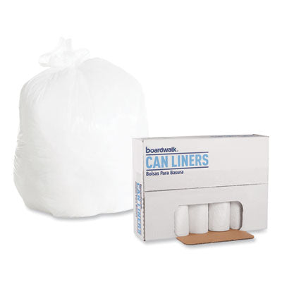 Low-Density Waste Can Liners, 30 gal, 0.6 mil, 30" x 36", White, 25 Bags/Roll, 8 Rolls/Carton OrdermeInc OrdermeInc