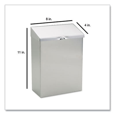 HOSPECO Wall Mount Sanitary Napkin Receptacle, Stainless Steel - OrdermeInc