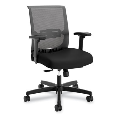 HON COMPANY Convergence Mid-Back Task Chair, Synchro-Tilt and Seat Glide, Supports Up to 275 lb, Black - OrdermeInc
