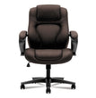 HVL402 Series Executive High-Back Chair, Supports Up to 250 lb, 17" to 21" Seat Height, Brown Seat/Back, Black Base OrdermeInc OrdermeInc