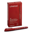 Universal™ Pen-Style Permanent Marker, Fine Bullet Tip, Red, Dozen - OrdermeInc