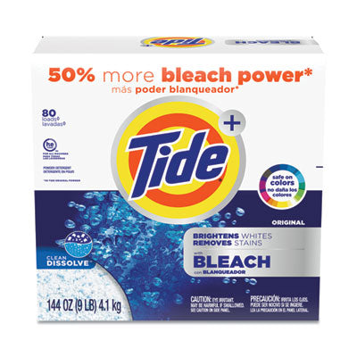 Laundry Detergent with Bleach, Tide Original Scent, Powder, 144 oz Box, 2/Carton OrdermeInc OrdermeInc