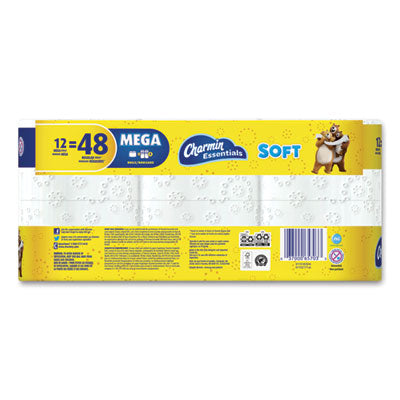 PROCTER & GAMBLE Essentials Soft Bathroom Tissue, Septic Safe, 2-Ply, White, 352 Sheets/Roll, 12/Pack