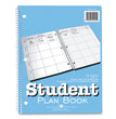 Student Plan Book, 40-Weeks: Six-Subject Day, Blue/White Cover, (100) 11 x 8.5 Sheets - OrdermeInc