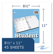 Student Plan Book, 40-Weeks: Six-Subject Day, Blue/White Cover, (100) 11 x 8.5 Sheets - OrdermeInc