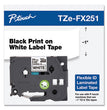 TZe Flexible Tape Cartridge for P-Touch Labelers, 0.94" x 26.2 ft, Black on White OrdermeInc OrdermeInc