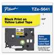 TZe Extra-Strength Adhesive Laminated Labeling Tape, 0.7" x 26.2 ft, Black on Yellow OrdermeInc OrdermeInc