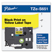 TZe Extra-Strength Adhesive Laminated Labeling Tape, 0.94" x 26.2 ft, Black on Yellow OrdermeInc OrdermeInc