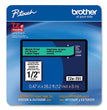 Brother P-Touch® TZe Laminated Removable Label Tapes, 0.47" x 26.2 ft, Black on Green OrdermeInc OrdermeInc