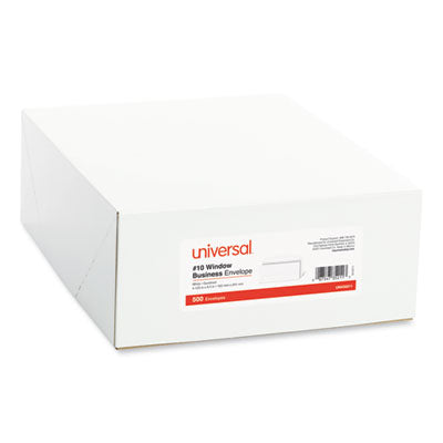 Open-Side Business Envelope, 1 Window, #10, Commercial Flap, Gummed Closure, 4.13 x 9.5, White, 500/Box OrdermeInc OrdermeInc