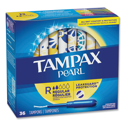 Pearl Tampons, Regular, 36/Box, 12 Box/Carton OrdermeInc OrdermeInc