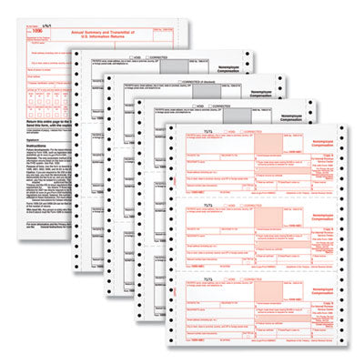 1099-NEC Continuous Tax Forms, Fiscal Year: 2023, Four-Part Carbonless, 8.5 x 5.5, 2 Forms/Sheet, 24 Forms Total OrdermeInc OrdermeInc