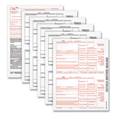 1099-DIV Tax Forms for Inkjet/Laser Printers, Fiscal Year: 2023, Five-Part Carbonless, 8 x 5.5, 2 Forms/Sheet, 24 Forms Total OrdermeInc OrdermeInc