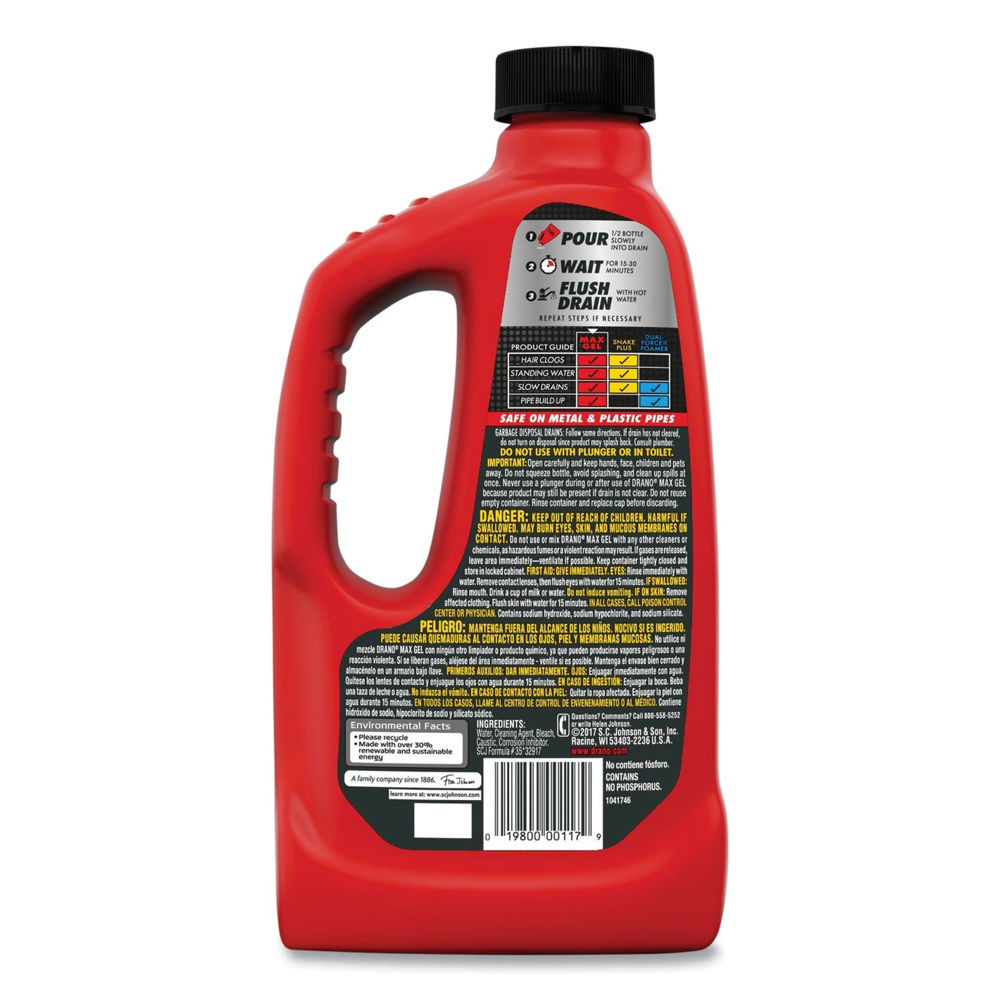 Max Gel Clog Remover, 32 oz Bottle, 12/Carton - OrderMe