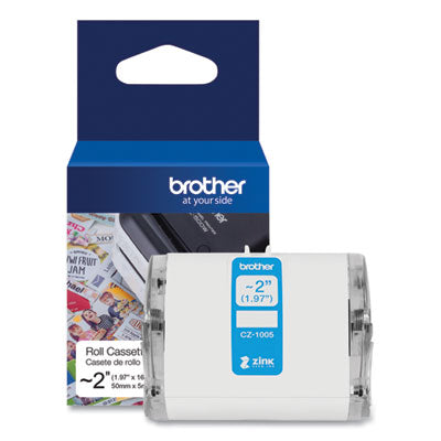 BROTHER INTL. CORP. CZ Roll Cassette, 1.97" x 16.4 ft, White