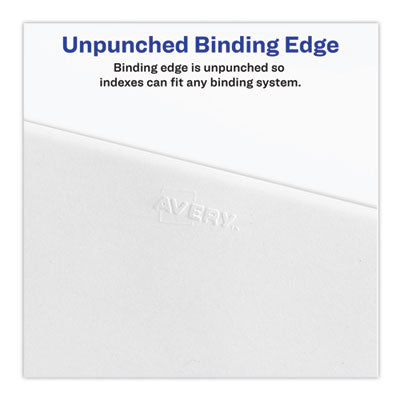 Preprinted Legal Exhibit Side Tab Index Dividers, Avery Style, 25-Tab, 401 to 425, 11 x 8.5, White, 1 Set, (1346) - OrdermeInc