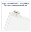 Preprinted Legal Exhibit Side Tab Index Dividers, Avery Style, 10-Tab, 17, 11 x 8.5, White, 25/Pack, (1017) OrdermeInc OrdermeInc