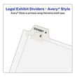 Preprinted Legal Exhibit Side Tab Index Dividers, Avery Style, 25-Tab, 1 to 25, 14 x 8.5, White, 1 Set, (1430) - OrdermeInc