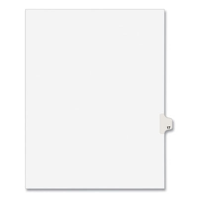 Preprinted Legal Exhibit Side Tab Index Dividers, Avery Style, 10-Tab, 17, 11 x 8.5, White, 25/Pack, (1017) OrdermeInc OrdermeInc