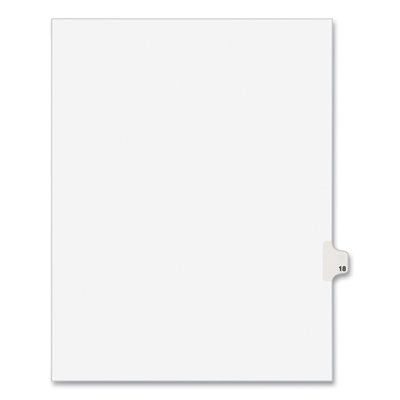 Preprinted Legal Exhibit Side Tab Index Dividers, Avery Style, 10-Tab, 18, 11 x 8.5, White, 25/Pack, (1018) OrdermeInc OrdermeInc