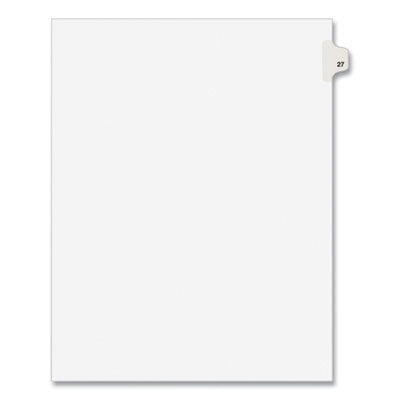 Preprinted Legal Exhibit Side Tab Index Dividers, Avery Style, 10-Tab, 27, 11 x 8.5, White, 25/Pack, (1027) OrdermeInc OrdermeInc