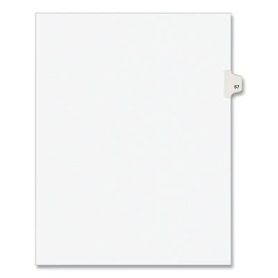 Preprinted Legal Exhibit Side Tab Index Dividers, Avery Style, 10-Tab, 57, 11 x 8.5, White, 25/Pack, (1057) OrdermeInc OrdermeInc