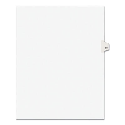 Preprinted Legal Exhibit Side Tab Index Dividers, Avery Style, 10-Tab, 59, 11 x 8.5, White, 25/Pack, (1059) OrdermeInc OrdermeInc