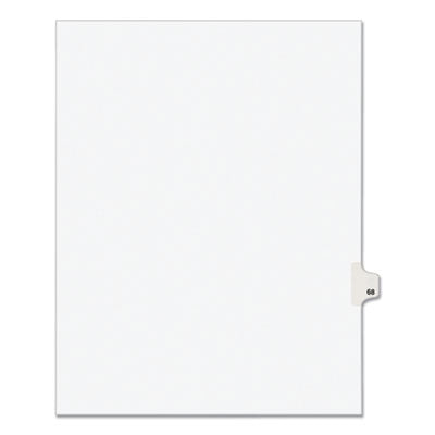 Preprinted Legal Exhibit Side Tab Index Dividers, Avery Style, 10-Tab, 68, 11 x 8.5, White, 25/Pack, (1068) OrdermeInc OrdermeInc