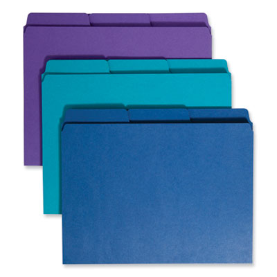 Smead™ SuperTab Organizer Folder, 1/3-Cut Tabs: Assorted, Letter Size, 0.75" Expansion, Assorted Colors, 3/Pack - OrdermeInc