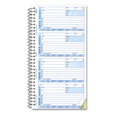 REDIFORM OFFICE PRODUCTS Telephone Message Book, Two-Part Carbonless, 5 x 2.75, 4 Forms/Sheet, 400 Forms Total