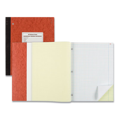 REDIFORM OFFICE PRODUCTS Duplicate Laboratory Notebooks, Stitched Binding, Quadrille Rule (4 sq/in), Brown Cover, (200) 11 x 9.25 Sheets - OrdermeInc