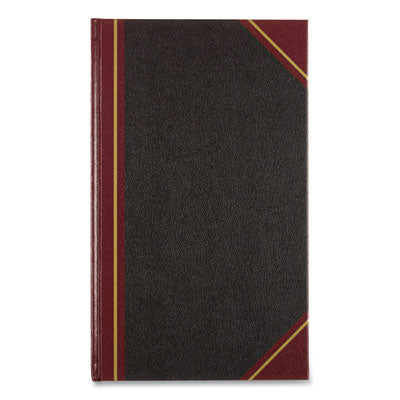 REDIFORM OFFICE PRODUCTS Texthide Record Book, 1-Subject, Medium/College Rule, Black/Burgundy Cover, (500) 14 x 8.5 Sheets - OrdermeInc