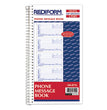 REDIFORM OFFICE PRODUCTS Telephone Message Book, Two-Part Carbonless, 5 x 2.75, 4 Forms/Sheet, 400 Forms Total