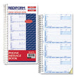 REDIFORM OFFICE PRODUCTS Telephone Message Book, Two-Part Carbonless, 5 x 2.75, 4 Forms/Sheet, 400 Forms Total