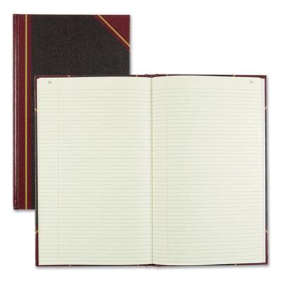 REDIFORM OFFICE PRODUCTS Texthide Eye-Ease Record Book, Black/Burgundy/Gold Cover, 14.25 x 8.75 Sheets, 300 Sheets/Book - OrdermeInc