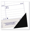 Academic Monthly Desk Pad Calendar, 22 x 17, White/Blue/Gray Sheets, Black Binding/Corners, 13-Month (July-July): 2023-2024 - OrdermeInc